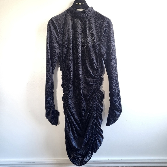 New LIKELY Leopard Burnout Velvet Wylie Black Bodycon Mini Cocktail Dress NWT 10 - Picture 13 of 17